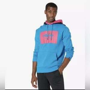 Ellesse Men's Teal Hoodie Logo, Multicolor Hood K39